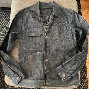 Mercy Supply Men's Indigo Duck Canvas Chore Coat